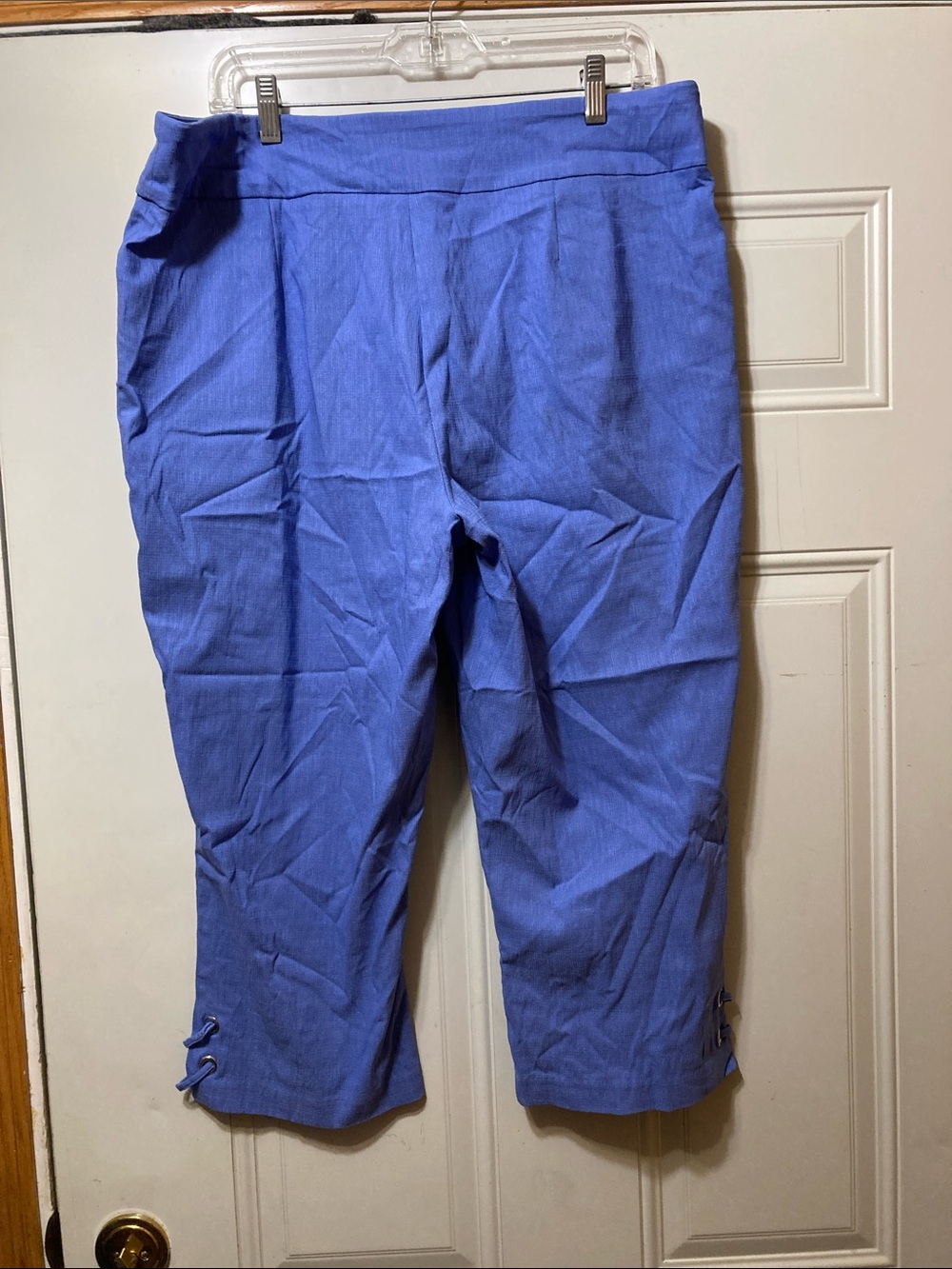 Cropped Capri Pants in Periwinkle Blue 2X